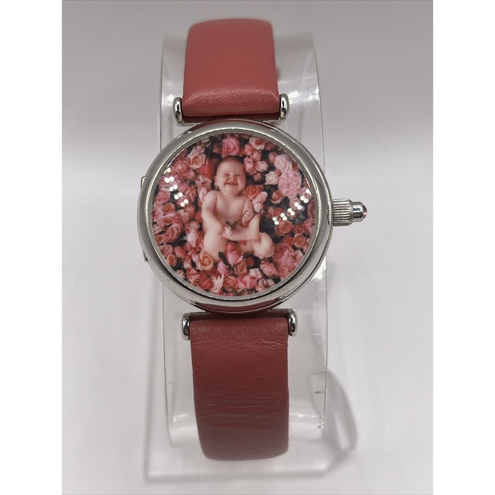 Anne Geddes 2003 Floral‎ Baby Picture Women's Quartz Watch- New Battery